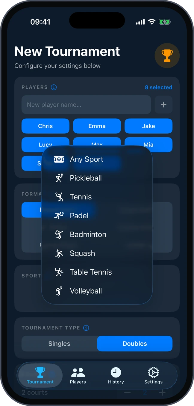 Pick your sport