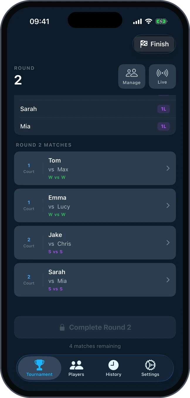 Double Elimination Winners and Survivors pools